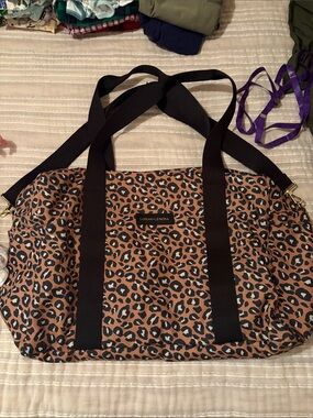 Logan and Lenora/Canvelle Leopard Print Duffle Bag